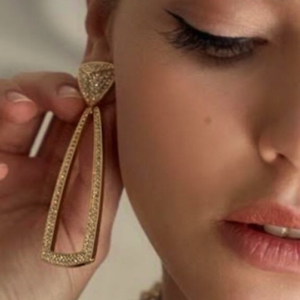 NWOT House of Harlow 1960 Mesa door knocker earrings